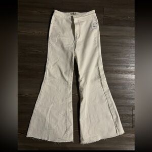 Free People White Flare Jeans